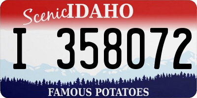 ID license plate I358072