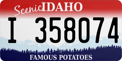 ID license plate I358074