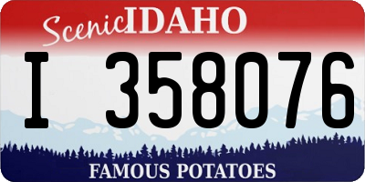 ID license plate I358076