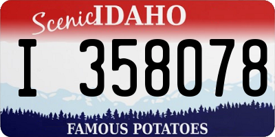 ID license plate I358078