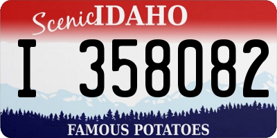 ID license plate I358082