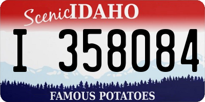 ID license plate I358084