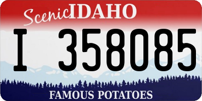 ID license plate I358085