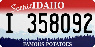 ID license plate I358092