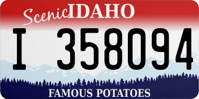 ID license plate I358094