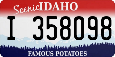 ID license plate I358098