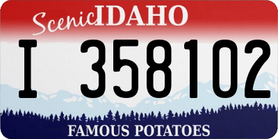 ID license plate I358102