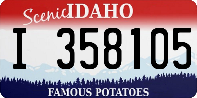 ID license plate I358105