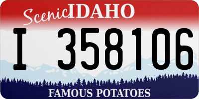 ID license plate I358106