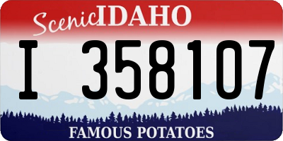 ID license plate I358107