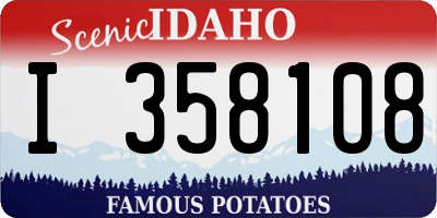 ID license plate I358108