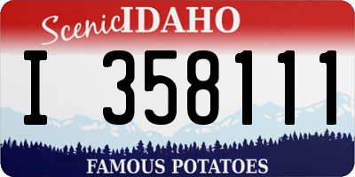 ID license plate I358111