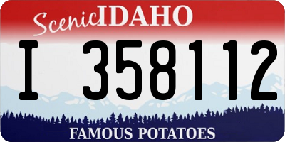 ID license plate I358112
