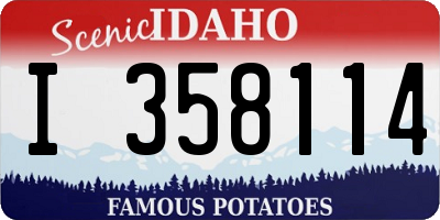 ID license plate I358114