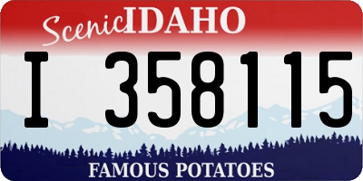 ID license plate I358115
