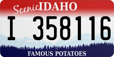 ID license plate I358116