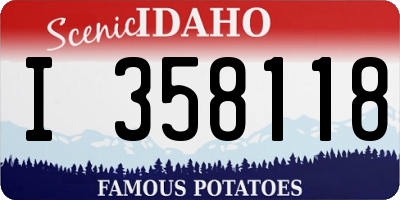 ID license plate I358118