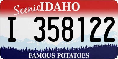 ID license plate I358122
