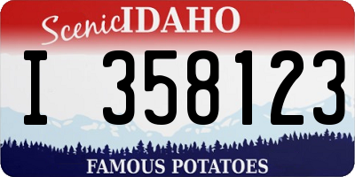 ID license plate I358123