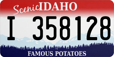 ID license plate I358128