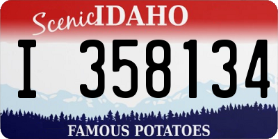 ID license plate I358134