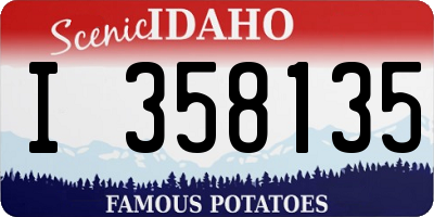 ID license plate I358135