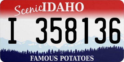 ID license plate I358136