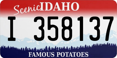 ID license plate I358137