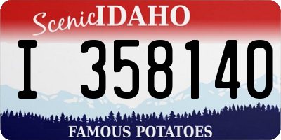 ID license plate I358140