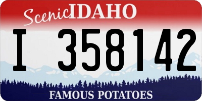 ID license plate I358142