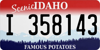 ID license plate I358143