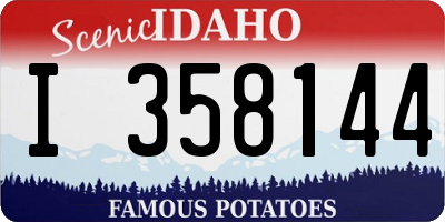 ID license plate I358144