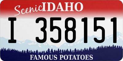 ID license plate I358151