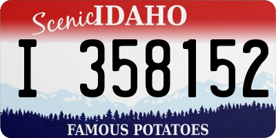 ID license plate I358152