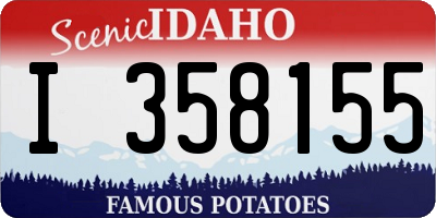 ID license plate I358155