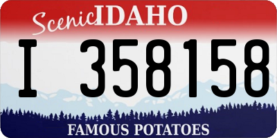 ID license plate I358158