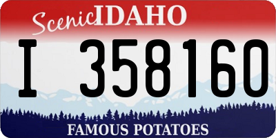 ID license plate I358160
