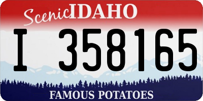 ID license plate I358165