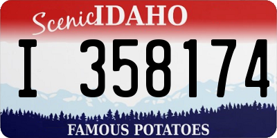 ID license plate I358174