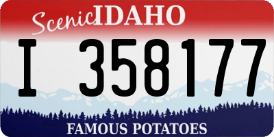 ID license plate I358177