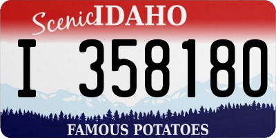 ID license plate I358180