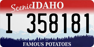 ID license plate I358181