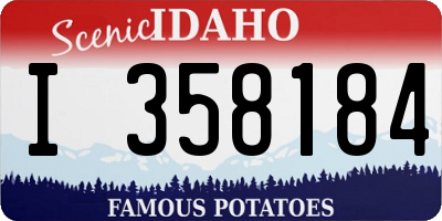 ID license plate I358184