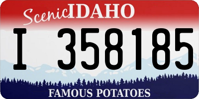 ID license plate I358185