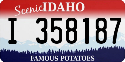ID license plate I358187