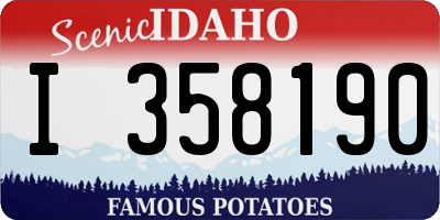 ID license plate I358190