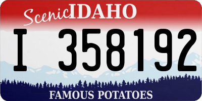 ID license plate I358192