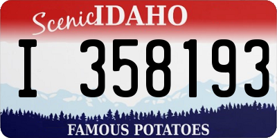 ID license plate I358193