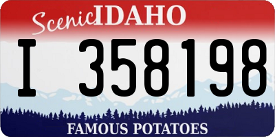 ID license plate I358198
