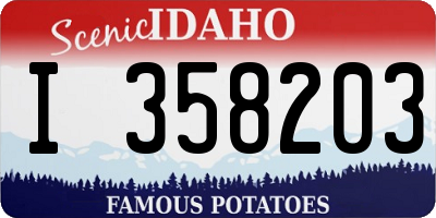 ID license plate I358203